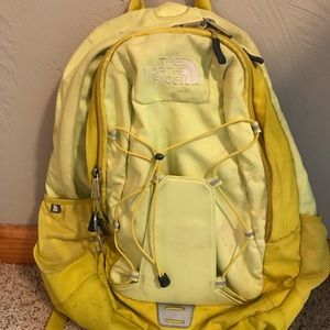 yellow backpack north face